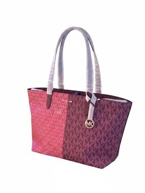 NWT Michael Kors Kimberly Large Tote & Wallet Set - Hibiscus Multi Colorblock